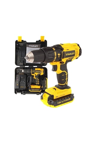Stanley SBH20D2K-TR 18V 2Ah Li-Ion Kömürsüz Çift Akülü Darbeli Matkap