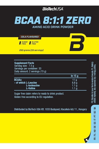 Bıotech Usa Bcaa 8:1:1 Zero