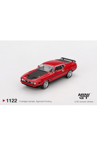 1:64 Ölçek Mini Gt 1971 Ford Mustang Mach1 Race Red Diecast Metal Minyatür Model Araba 5cm