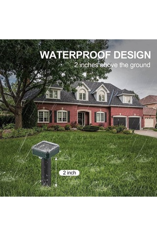 Hangfox 8 Adet Yeşil Solar Ultrasonik Hayvan Kovucu, 40 Fit Çaplı Etki Alanı, Kimyasız, Dış Mekan Sürüngen Ve Gönüllü Kovucu