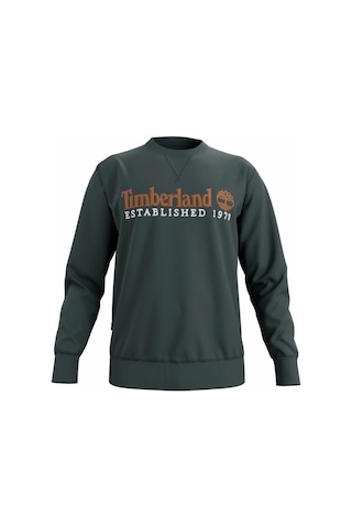 Timberland Established 1973 Embroidered Logo Crew N Sweatshirt - Tb0a2feq3171-10852 YESIL