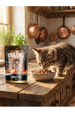 Premium Yavru Kedi Yaş Maması Tavuklu 85 Gr X 24 Adet Gelişim Sağlar