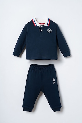 U.S. Polo Assn. Erkek Bebek Lacivert Uzun Kol Pijama Takım Usb3197-c-v1 Usb3197-c-v1