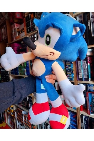Sonıc Peluş 45 Cm Büyük Boy Oyuncak Sonic Yurtdışı Orjinal Sonik