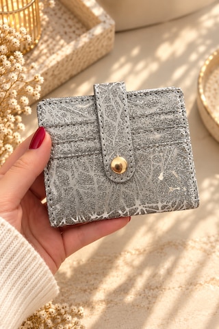 Elpida Bags Kadın Parıltılı Çok Bölmeli Çıtçıtlı Kartlık & Cüzdan