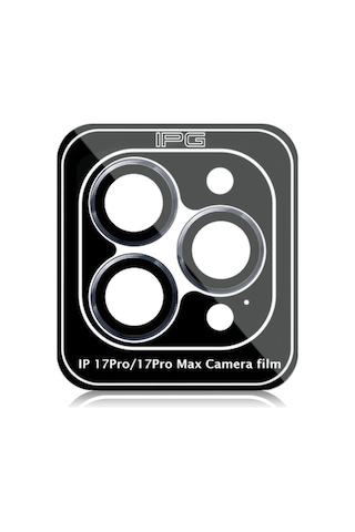Apple iPhone Uyumlu 17 Pro / Apple iPhone Uyumlu 17 Pro Max İçin Ipg Prolens Kamera Lens Koruyucu Alüminyum Cd Çerçeveli, Kırılmaz Cam Lacivert