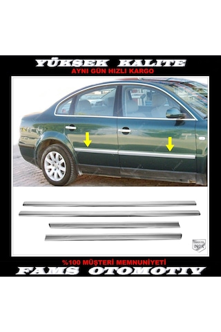 Vw Passat B5 Krom Yan Kapı Çıtası 4 Kapı 1996-2005 Arası P.çelik