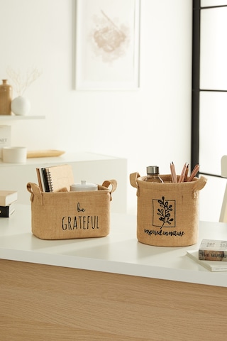 Ocean Home Textile 2' li Jüt Sepet  Set