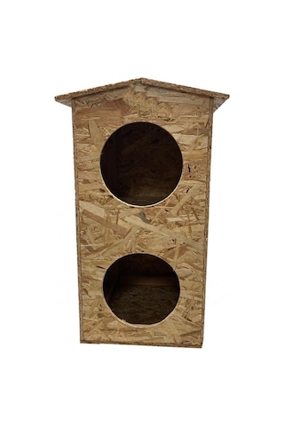 Goxawee Kedi Evi Dış Ortam Uygun Ahşap Kedi Evi Dublex Osb 66x39x32 Cm