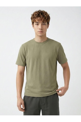 Erkek T-shirt Lf2043667 Haki