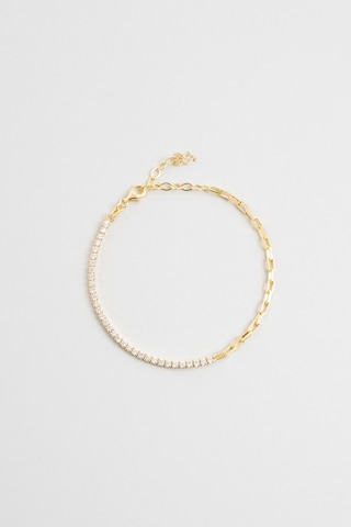 Zarafet 18 Ayar Sarı Altın Kaplama 19 Cm Gümüş Bileklik Sarı