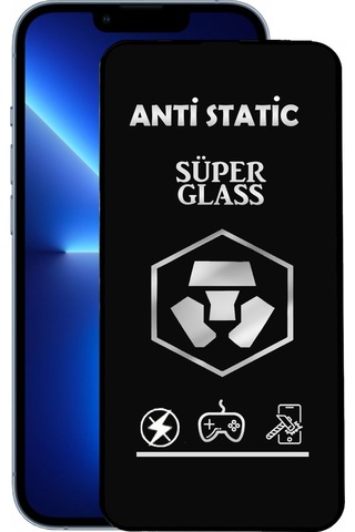 Apple Uyumlu iPhone 13 Pro Max ile Tam Kaplayan Anti Statik Dayanıklı Süper Cam Ekran Koruyucu