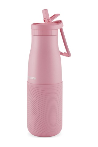 Puccon Pembe 500 Ml Paslanmaz Çelik Termos - Silikon Kaplı Dalga Okul, Günlük, Kamp - 50020