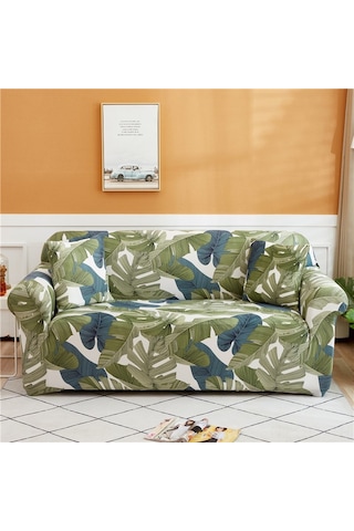 Lemestar Ev İçin Kumaş Koltuk Örtüsü Tam Kaplama Kaymazlı Koltuk Battaniyesi Fırça Desenli 190-230 Cm Üç Kişilik DiğER