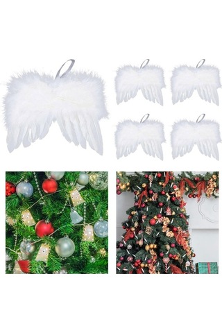 Pazly Yılbaşı Tüyü Suntek Melek Kanadı Günü Doğum Beyaz 5x By