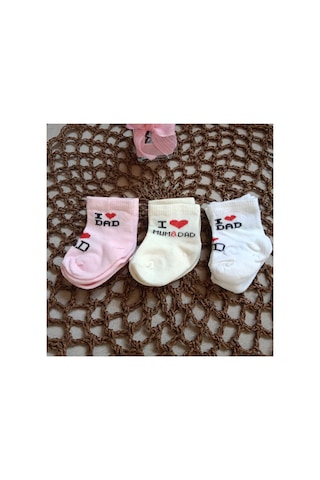 Minisse 0-3 Ay Kız Bebek 6 Lı Kutulu Çorap Pembe Pembe