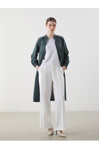 Lcw Modest Ekru Loose Fit Geniş Paça Kadın Pantolon