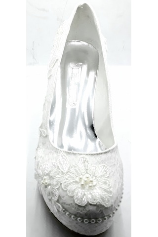 Punto-586343-Sedef- 10.Cm Dolgu Taban Gelin Ayakkabısı