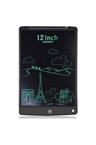 12 Inc Büyük Boy Dijital Lcd Ekran Kalemli Çocuk Yazı Çizim Writing Grafik Not Yazma Eğitim Tableti