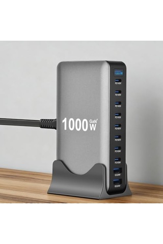 Go Des Gd-b961 Gan Teknolojili 10 Portlu Masaüstü Şarj İstasyonu 1000w Şarj Adaptörü