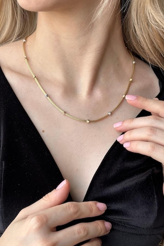 Zümrüt Sarraf 14 Ayar Altın Dorikalı Halat Kolye