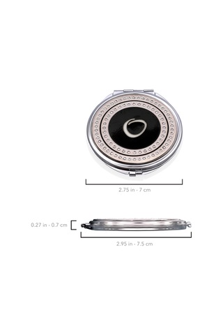 Zekupp Retro O Harfli Işlemeli Makyaj Aynası