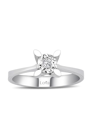Lova 0,50 Karat Efektli Pırlanta Tektaş Yüzük - 1070090