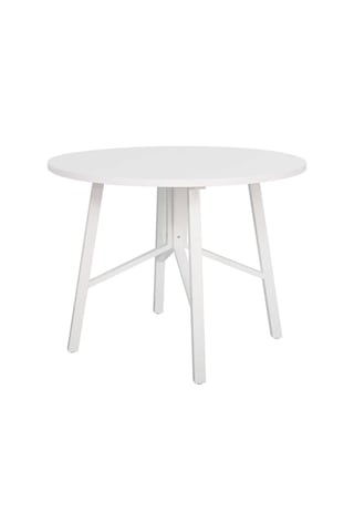 Round Yuvarlak Yemek Masası - Beyaz 110x110x76 Cm Beyaz
