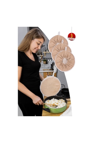 3 Adet Şık Ve Pratik Demlematik: Pilav Demleme Örtüsü , Tencere Kapağı Bonesikahve Pauntiye