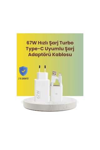 67w Hızlı Şarj Adaptörü Ve Veri Aktarım Özellikli Type-c Kablo Seti