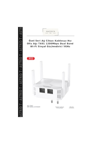 Özel Seri Ağ Cihazı Kablosuz Hız Ofis Ağı Tx01 1200mbps Dual Band Wi-fi Sinyal Güçlendirici 5ghz