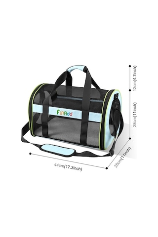 Dm Cbtx Funadd Pet Seyahat Taşıma Çantası - Omuz Askılı Katlanabilir Tote Mavi