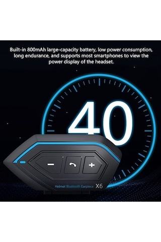 Jokmae Kulak Üstü Kask İçi İnterkom Gürültü Önleyici Bt5.0 Ty Bluetooth Bağlantılı Motosiklet Kulaklık