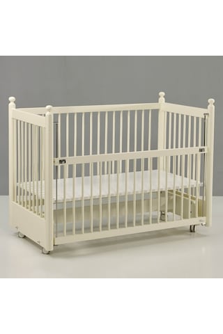Meltem Kids Mondo Sallanır Ahşap Anne Yanı Beşik 60 x 120 CM Krem