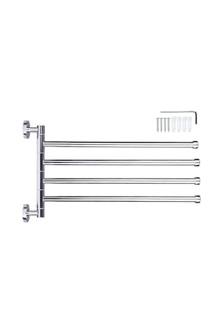 Novahub Paslanmaz Çelik Döner Banyo Havlu Askısı - 5'lü Set Diğer