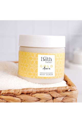 The Bath Factory Gold Aura Nemlendirici ve Arındırıcı Vücut Peeling 300 G