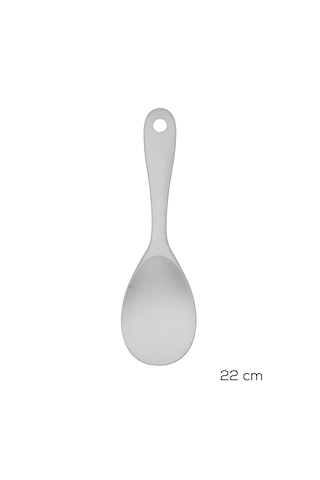 Porsima 5262-1 Sert Uçlu Silikon Pilav Kaşığı Kepçe Beyaz 22cm