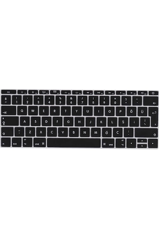 Apple Uyumlu MacBook Pro 13.3' A1708 Q Klavye Koruyucu Silikon Ped 001