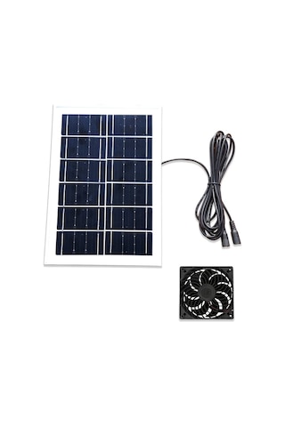 Xuweiwei 1 Adet Güneş Paneli + 1 Adet Vantilatör Güneş Fan Kiti Tavuk Kümesi Ve Sera Ventilasyonu İçin Solar Egzoz Fanı