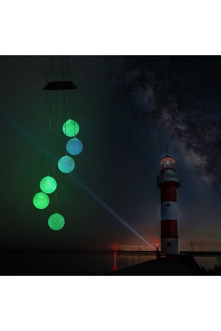 Dofolink Güneş Enerjili Led Renk Değiştiren Partikül Topu Zil Lambası - Ip65 Su Geçirmez - Bahçe, Ev Bahçesi Ve Festivaller İçin Dekoratif Aydınlatma Diğer