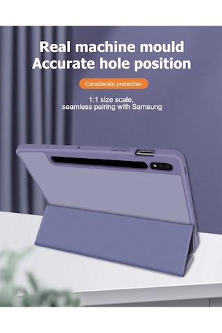 Samsung Galaxy Uyumlu Tab S8 Ultra 14.6" 2022 Sm x900 X906 Kılıf Kalem Bölmeli Smart Case