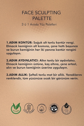 Farmasi Yüz Şekillendirici Kontür Paleti Bronz 13 G