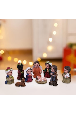 Homyl 10x Doğum Sahnesi Set Heykel İsa Katolik Heykeli Bebek Çok