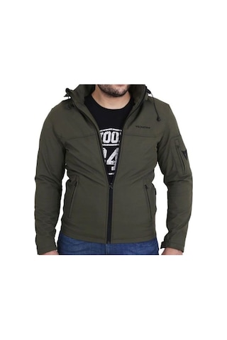 Venom Motosiklet Montu Jaws Soft Shell Yeşil-haki Erkek Motorcu Mont