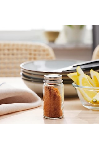 Ikea Guldfısk Gıda Kavanozu 60 Ml 8 X 4 Cm Şeffaf Krom Gümüş - Şeffaf