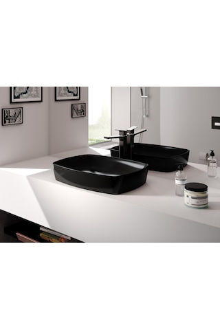Eca Tiera 102188002C1 Yüksek Tip Lavabo Bataryası Mat Siyah