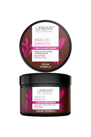 Argan Yağı & Keratin Besleyici Ve Kırılma Karşıtı Yoğun Saç Bakım Maskesi-230ml-vegan