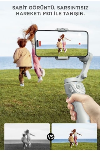 Torima M01 Gri Çok Amaçlı Gimbal Özellikli Tripod Selfie Çubuğu