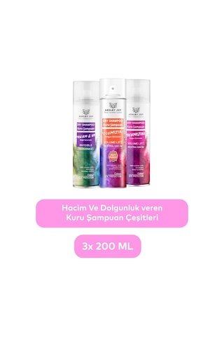 Hacim Veren Temiz Ve Fresh Doğal Görünüm Dry Kuru Şampuan 200 Ml X3 Set Vegan