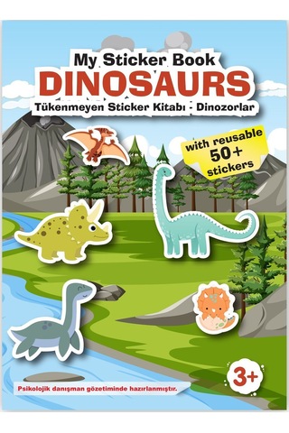 My Sticker Book '' Vahşi Hayvanlar-dinozorlar'' , 2li Set Tükenmeyen Sticker Kitabım